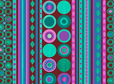 Mardi Gras Hot Pink Purple Fabric